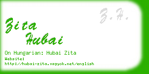 zita hubai business card